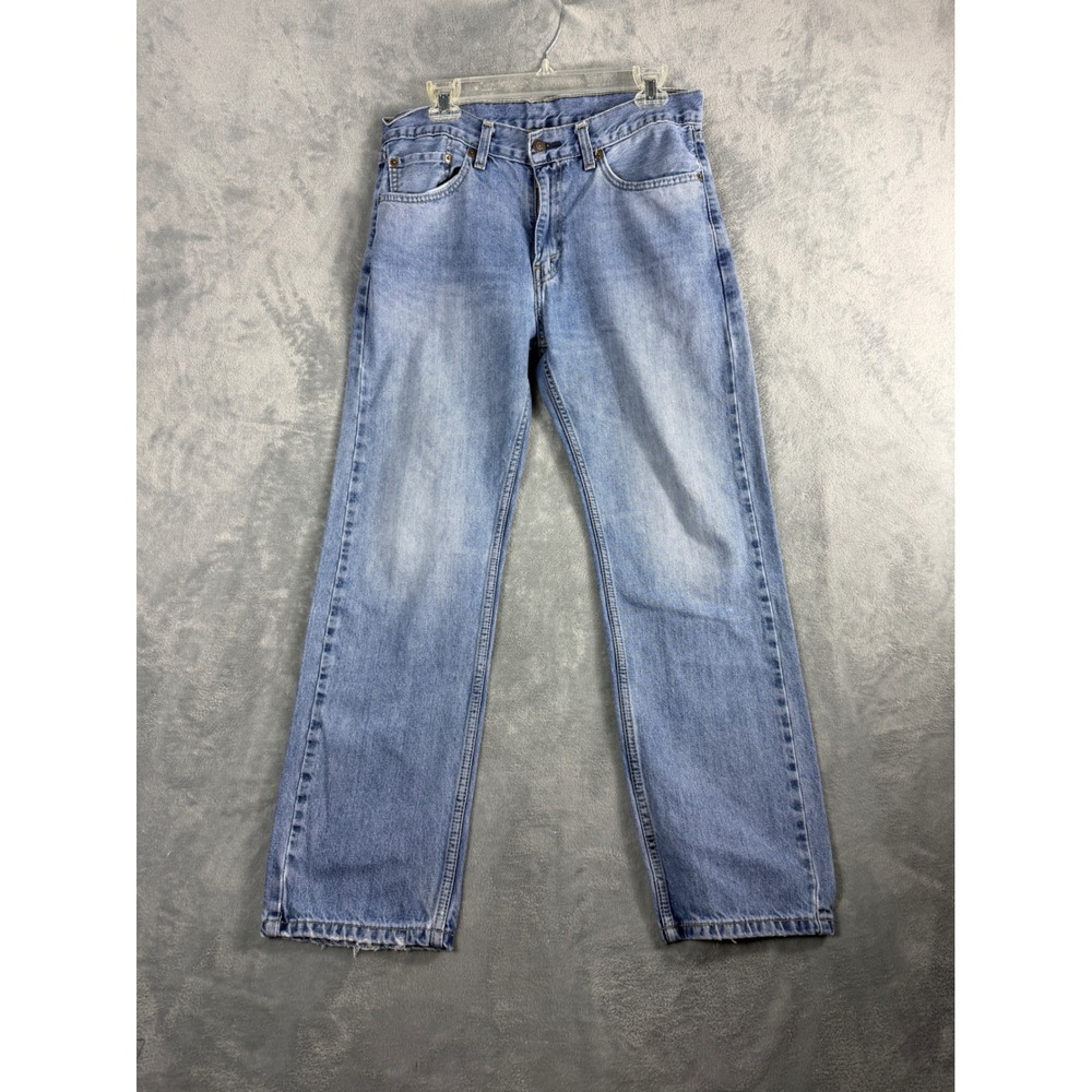 Levi's Womens 32x30 Light Wash 505 Straight Leg Denim Jeans Boho Y2K Utility